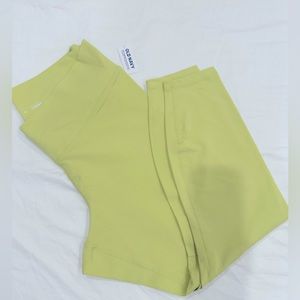 NWT Old Navy XL Leggings Powerchill Xtra High Rise Go-Dry Lime Cross Front